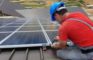 Installation of a solar power station